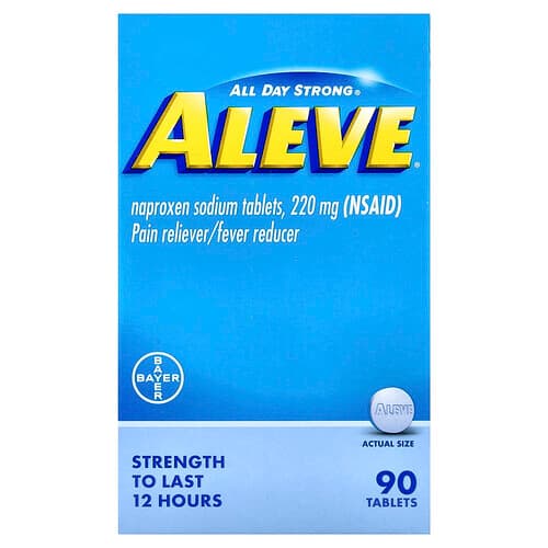 Aleve, Naproxen Sodium Tablets, 220 mg, 90 Tablets