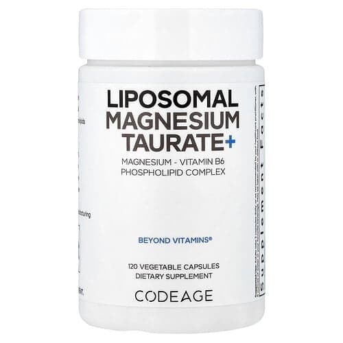Codeage, Liposomal Magnesium Taurate+, 120 Vegetable Capsules