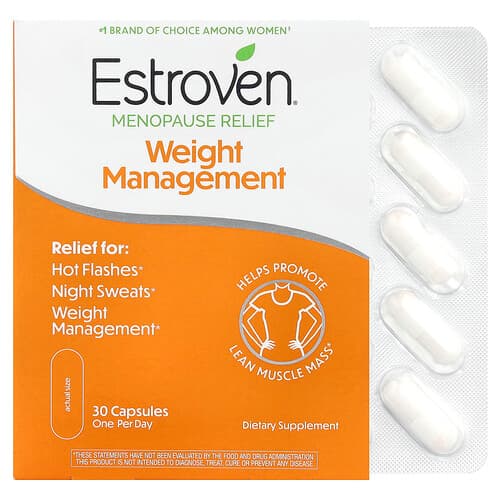 Estroven, Menopause Relief, Weight Management, 30 Capsules