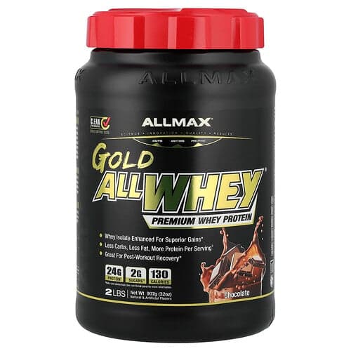 ALLMAX, GOLD ALLWHEY®, Premium Whey Protein, Chocolate, 2 lbs (907 g)