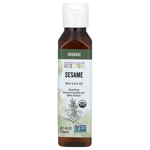 Aura Cacia, Organic Skin Care Oil, Sesame, 4 fl oz (118 ml)