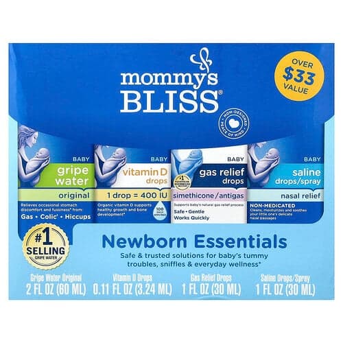 Mommy's Bliss, Newborn Essentials, 4 Piece Set