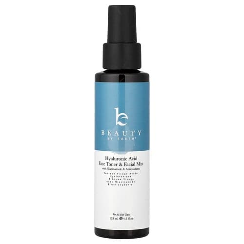 Beauty By Earth, Hyaluronic Acid Face Toner & Facial Mist, For All Skin Types, 4.5 fl oz (133 ml)