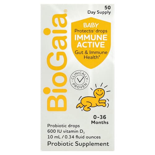 BioGaia, Baby Protectis Drops, Immune Active, 0-36 Months, 0.34 fl oz (10 ml)