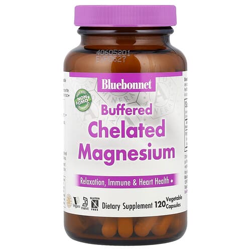Bluebonnet Nutrition, Buffered Chelated Magnesium, 120 Vegetable Capsules (200 mg per Capsule)