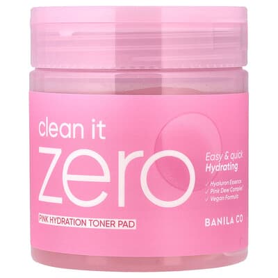 Banila Co, Clean it Zero, Pink Hydration Toner Pad, 70 Pads