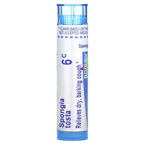 Boiron, Spongia Tosta, 6C, Dry Cough Relief, Approx 80 Pellets