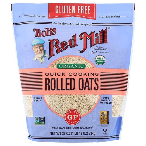 Bob's Red Mill, Organic Quick Cooking Rolled Oats, 28 oz (794 g)
