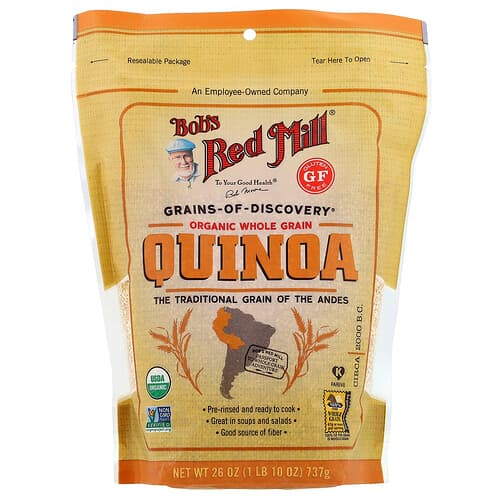 Bob's Red Mill, Organic Whole Grain Quinoa, Gluten Free, 26 oz (737 g)