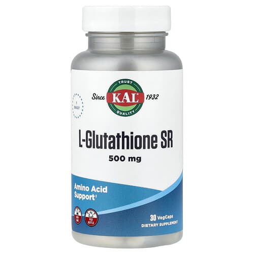 KAL, L-Glutathione SR, 500 mg, 30 VegCaps
