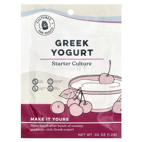 Cultures for Health, Greek Yogurt, Starter Culture , 2 Packets, .04 oz (1.2 g)