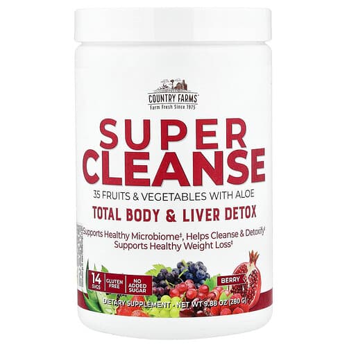 Country Farms, Super Cleanse, Berry, 9.88 oz (280 g)