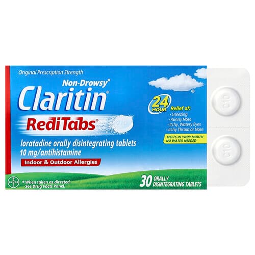 Claritin, Non-Drowsy, RediTabs®, 10 mg, 30 Orally Disintegrating Tablets