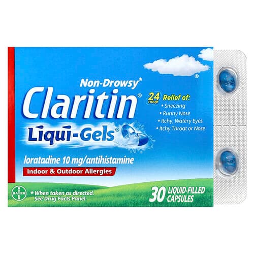 Claritin, Non-Drowsy, Liqui-Gels®, 10 mg, 30 Liquid-Filled Capsules