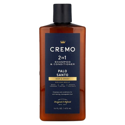 Cremo, 2 in 1 Shampoo & Conditioner, Palo Santo, 16 fl oz (473 ml)