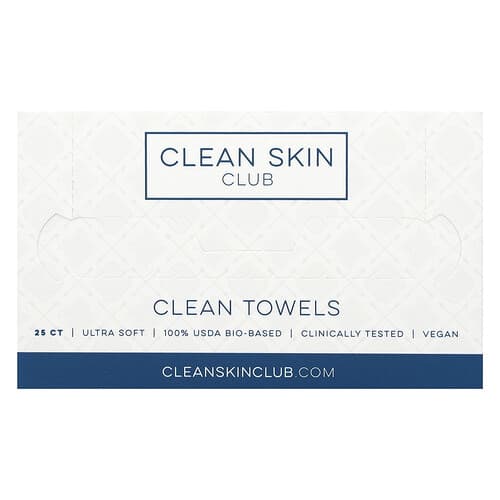 Clean Skin Club, Clean Towels, Disposable, 25 Count
