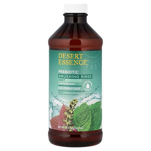Desert Essence, Prebiotic Brushing Rinse, Mint, 15.8 fl oz (467 ml)
