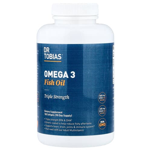 Dr. Tobias, Omega 3 Fish Oil, Triple Strength, 180 Softgels