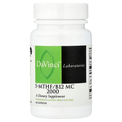 DaVinci Laboratories, 5-MTHF/B12 MC 2000, 60 Capsules
