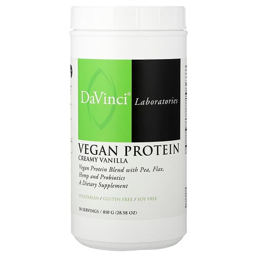 DaVinci Laboratories, Vegan Protein, Creamy Vanilla, 28.58 oz (810 g)