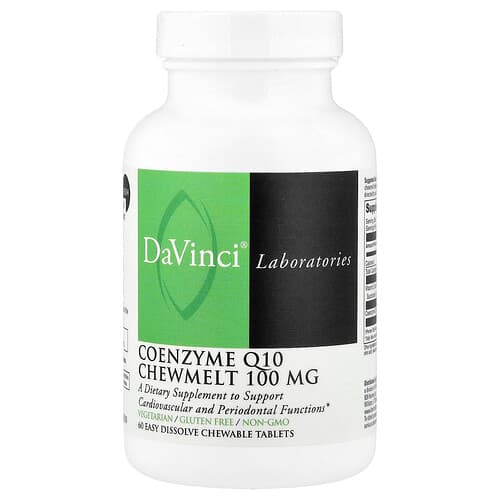 DaVinci Laboratories, Coenzyme Q10 Chewmelt, 100 mg, 60 Easy Dissolve Chewable Tablets
