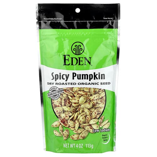 Eden Foods, Organic Spicy Pumpkin Seeds, Dry Roasted, 4 oz (113 g)