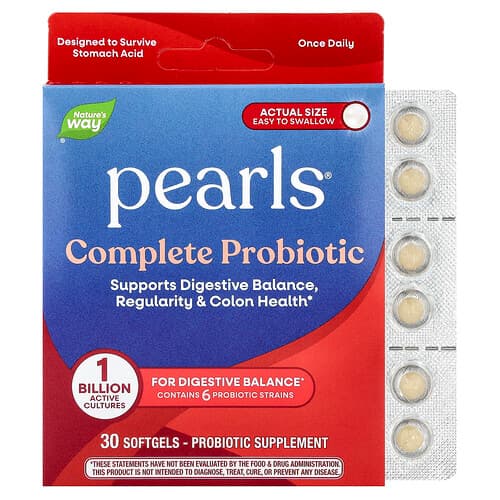 Nature's Way, Pearls®, Complete Probiotic, 1 Billion CFU, 30 Softgels