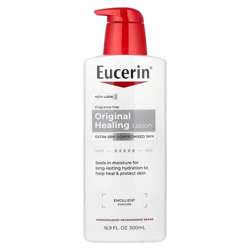 Eucerin, Original Healing Lotion, Extra Dry, Compromised Skin, Fragrance Free, 16.9 fl oz (500 ml)
