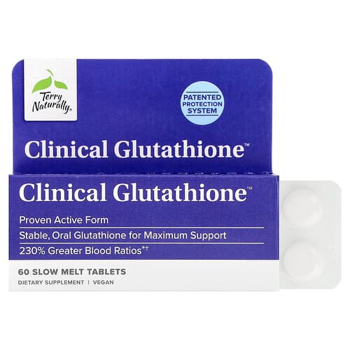 Terry Naturally, Clinical Glutathione™, 60 Slow Melt Tablets (150 mg per Tablet)