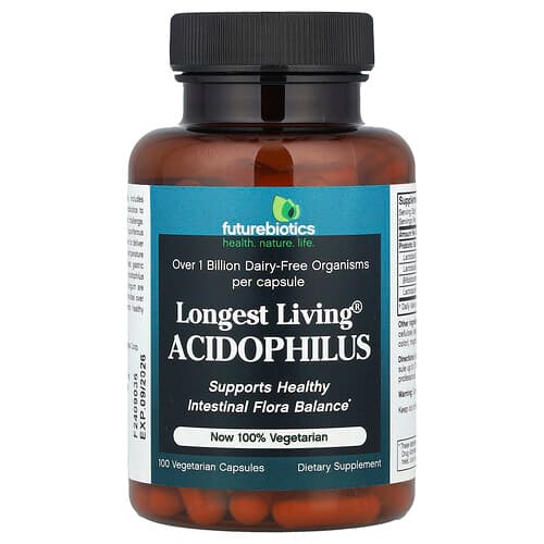 Futurebiotics, Longest Living® Acidophilus, 100 Vegetarian Capsules