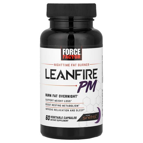 Force Factor, LeanFire PM™, Nighttime Fat Burner, 60 Vegetable Capsules