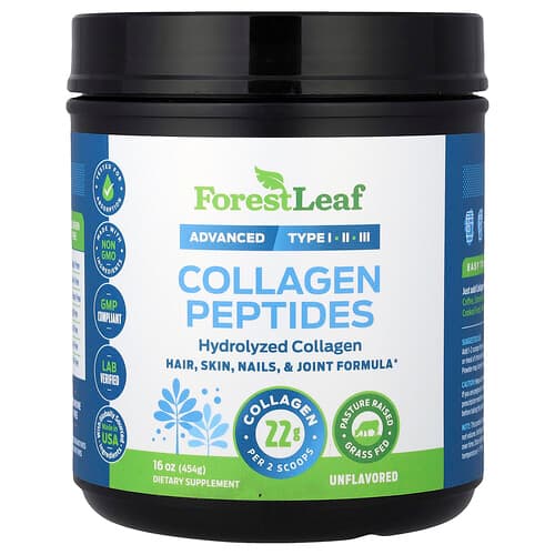 Forest Leaf, Collagen Peptides, Unflavored, 16 oz (454 g)