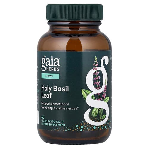 Gaia Herbs, Holy Basil Leaf, 60 Liquid Phyto-Caps®