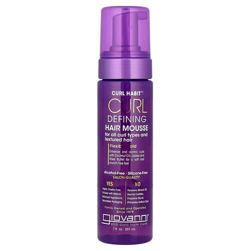 Giovanni, Curl Habit™, Defining Hair Mousse, For All Curl Types and Textured Hair, 7 fl oz (207 ml)