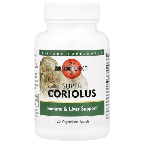 Mushroom Wisdom, Super Coriolus, 120 Vegetarian Tablets