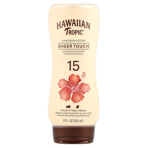Hawaiian Tropic, Sheer Touch, Sunscreen Lotion, SPF 15, 8 fl oz (236 ml)