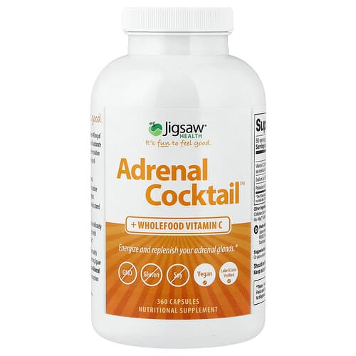Jigsaw Health, Adrenal Cocktail™ + Wholefood Vitamin C, 360 Capsules