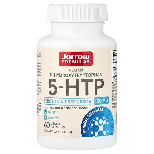 Jarrow Formulas, 5-HTP, 100 mg, 60 Veggie Capsules