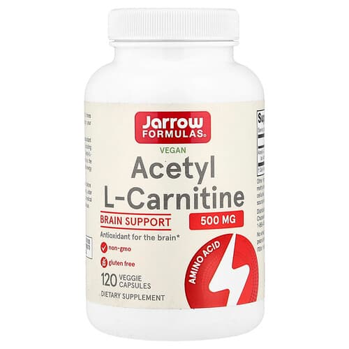 Jarrow Formulas, Vegan Acetyl L-Carnitine, 500 mg, 120 Veggie Capsules
