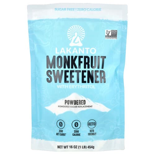 Lakanto, Monkfruit Sweetener With Erythritol, Powdered, 16 oz (454 g)