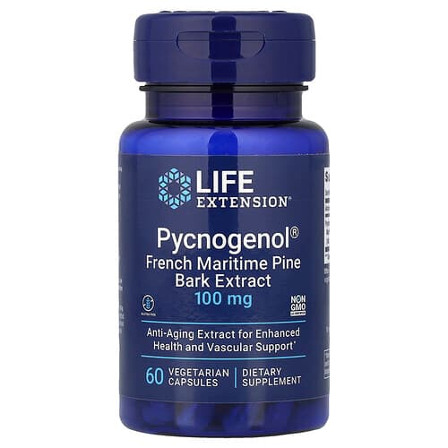 Life Extension, Pycnogenol®, French Maritime Pine Bark Extract, 100 mg, 60 Vegetarian Capsules