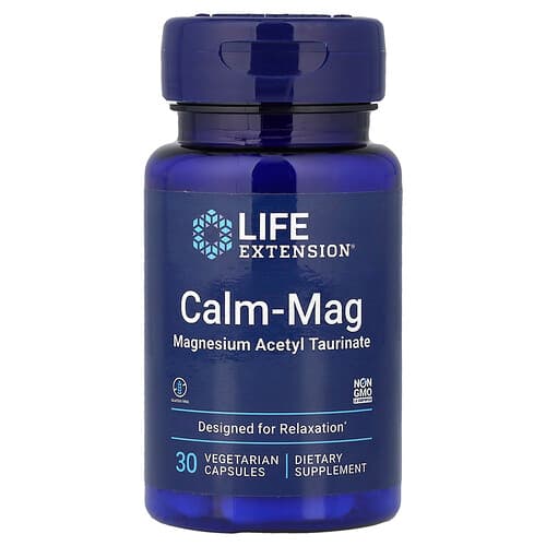 Life Extension, Calm-Mag, Magnesium Acetyl Taurinate, 30 Vegetarian Capsules