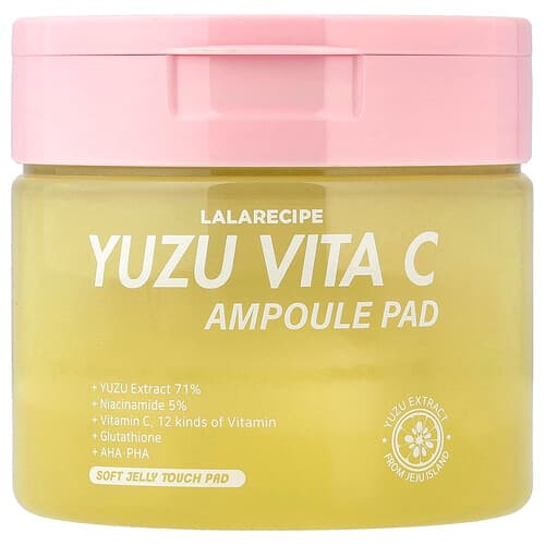 Lalarecipe, Yuzu Vita C Ampoule Pad, Illuminating, 80 Pads, 5.07 fl oz (150 ml)