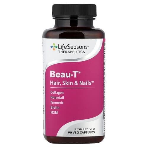 LifeSeasons, Beau-T®, Hair, Skin & Nails, 90 Veg Capsules