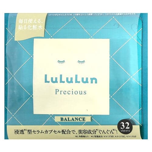 Lululun, Precious, Beauty Face Masks, Balance Green 4FB, 32 Sheets, 17.58 fl oz (520 ml)