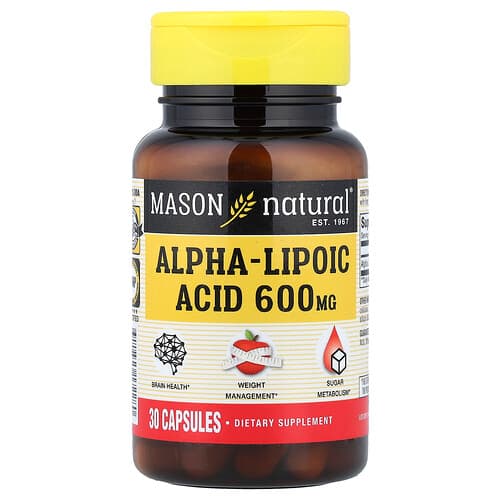 Mason Natural, Alpha-Lipoic Acid, 600 mg, 30 Capsules