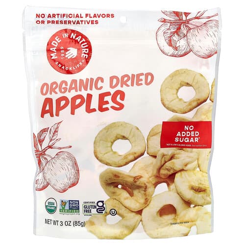 Made in Nature, Organic Dried Apples, 3 oz (85 g)