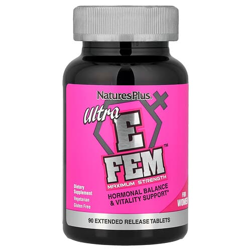 NaturesPlus, Ultra E Fem™ For Women, Maximum Strength, 90 Extended Release Tablets