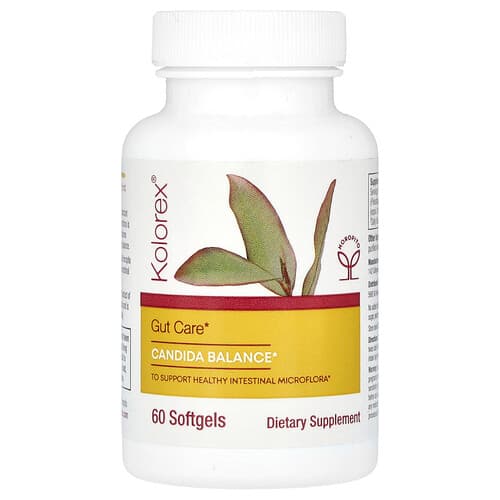 Kolorex, Gut Care, Candida Balance, 60 Softgels