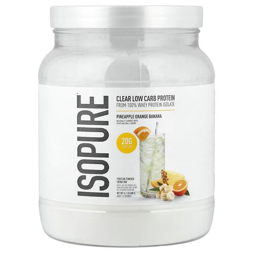 Isopure, Clear Low Carb Protein Powder, Pineapple Orange Banana, 14.1 oz (400 g)